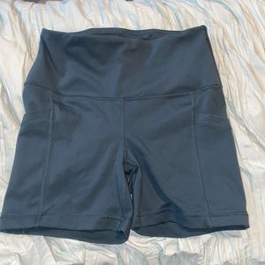 Faded Green Biker Shorts